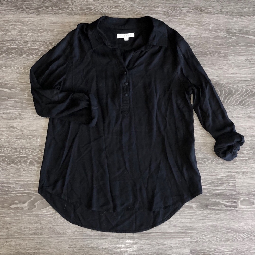 Francesca’s Harper Collared Half Button Down - image 1